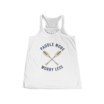 Paddle More Worry Less Tank — Women’s Racerback Beach/Boating Top
