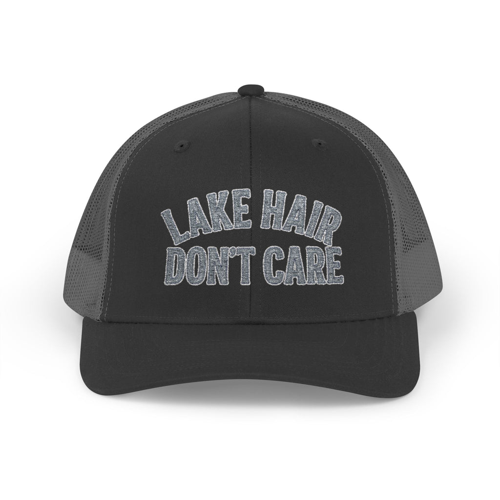 Lake Hair Don’t Care Trucker Cap — Casual Summer Snapback Hat for Lake Days