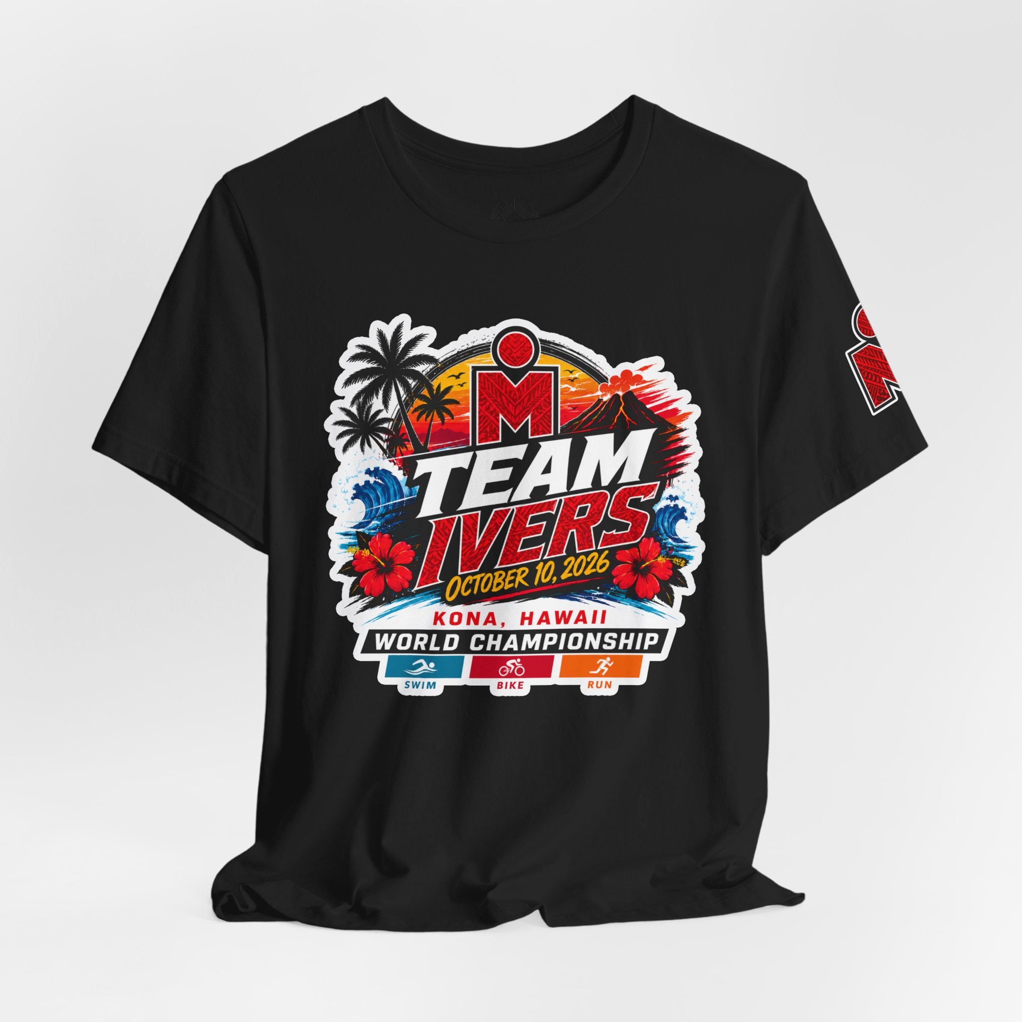 Team Ivers Kona World Championship Tee – Ironman-Inspired Tropical Race Shirt