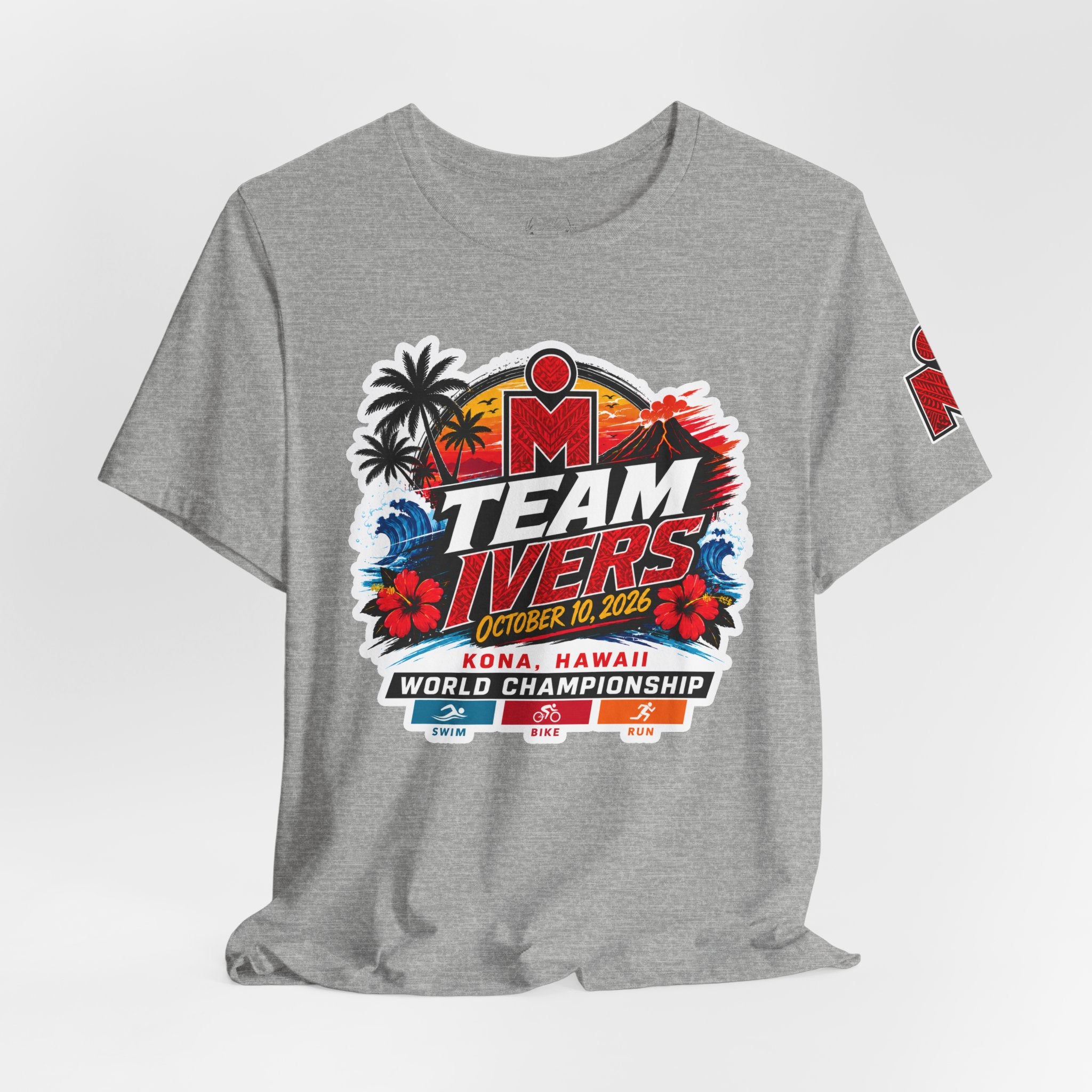 Team Ivers Kona World Championship Tee – Ironman-Inspired Tropical Race Shirt