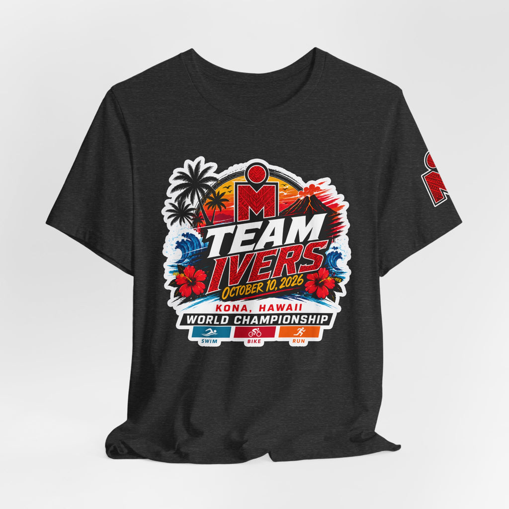 Team Ivers Kona World Championship Tee – Ironman-Inspired Tropical Race Shirt