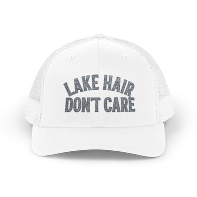 Lake Hair Don’t Care Trucker Cap — Casual Summer Snapback Hat for Lake Days