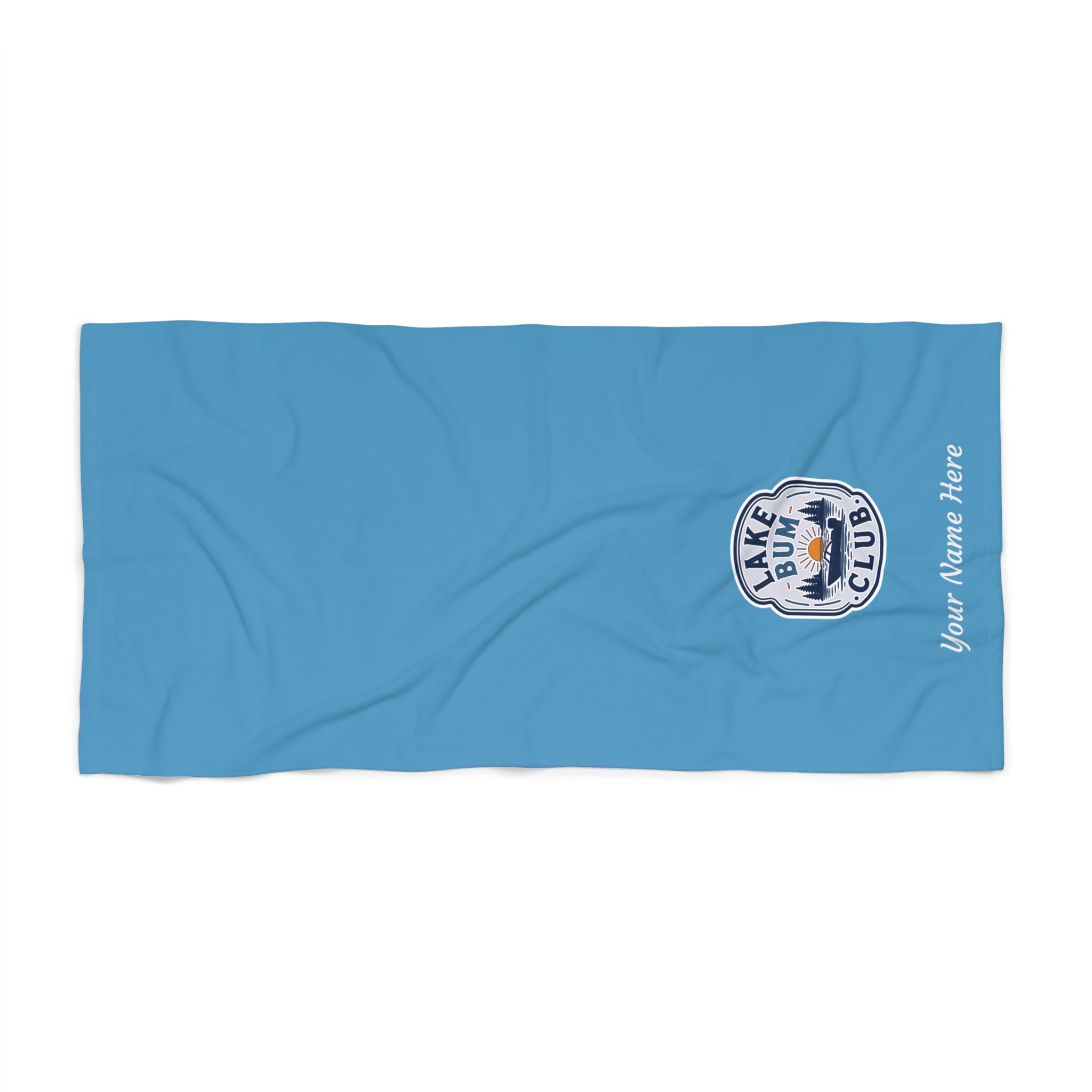 Customizable Lake Bum Beach Towel