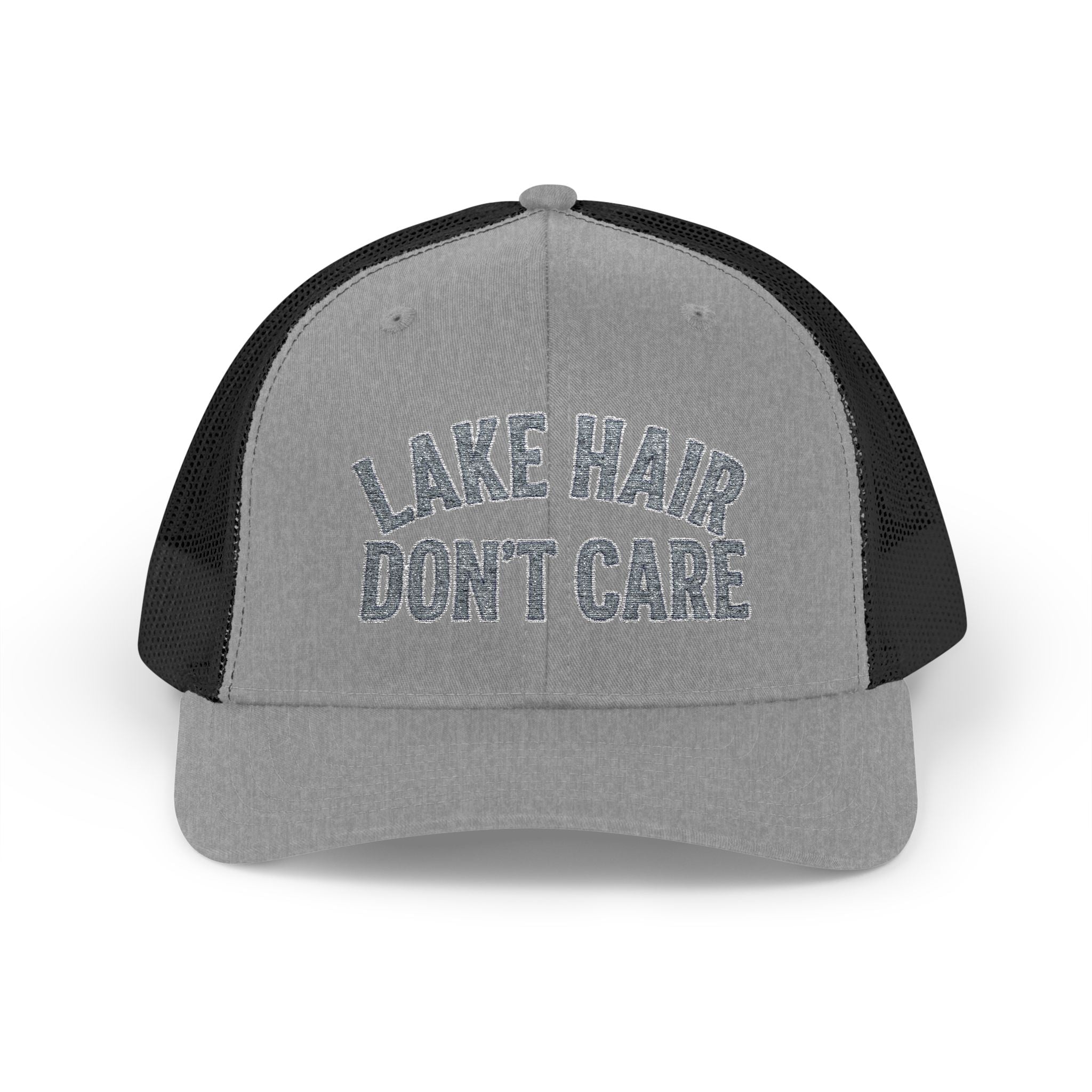 Lake Hair Don’t Care Trucker Cap — Casual Summer Snapback Hat for Lake Days
