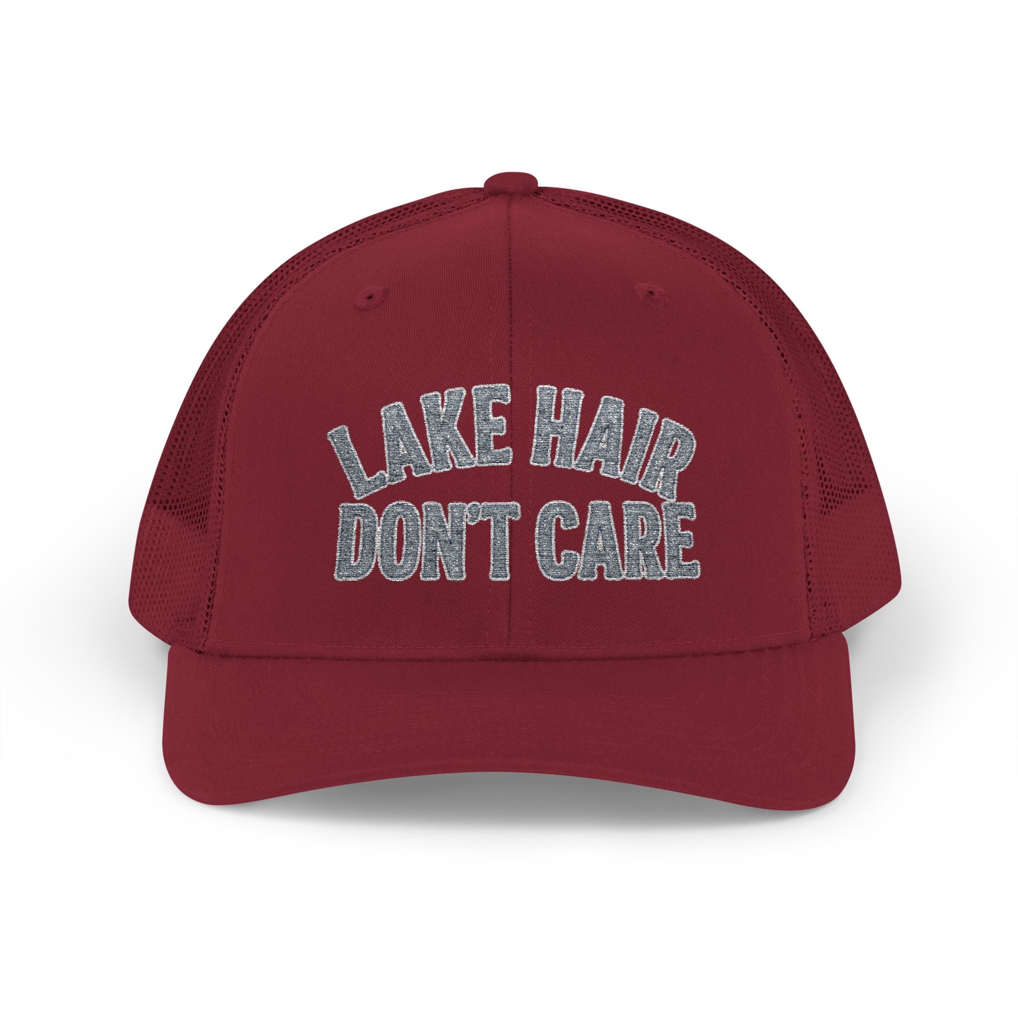 Lake Hair Don’t Care Trucker Cap — Casual Summer Snapback Hat for Lake Days