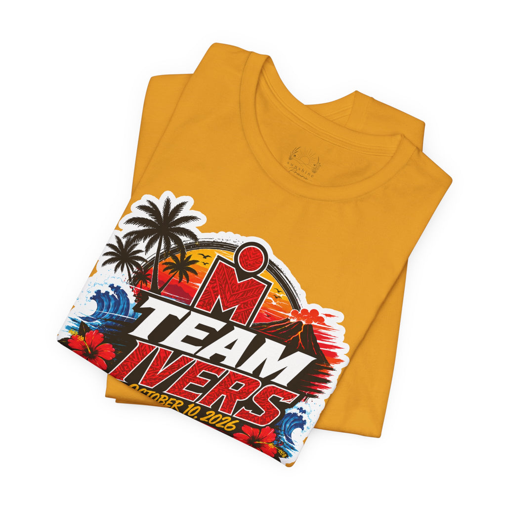 Team Ivers Kona World Championship Tee – Ironman-Inspired Tropical Race Shirt