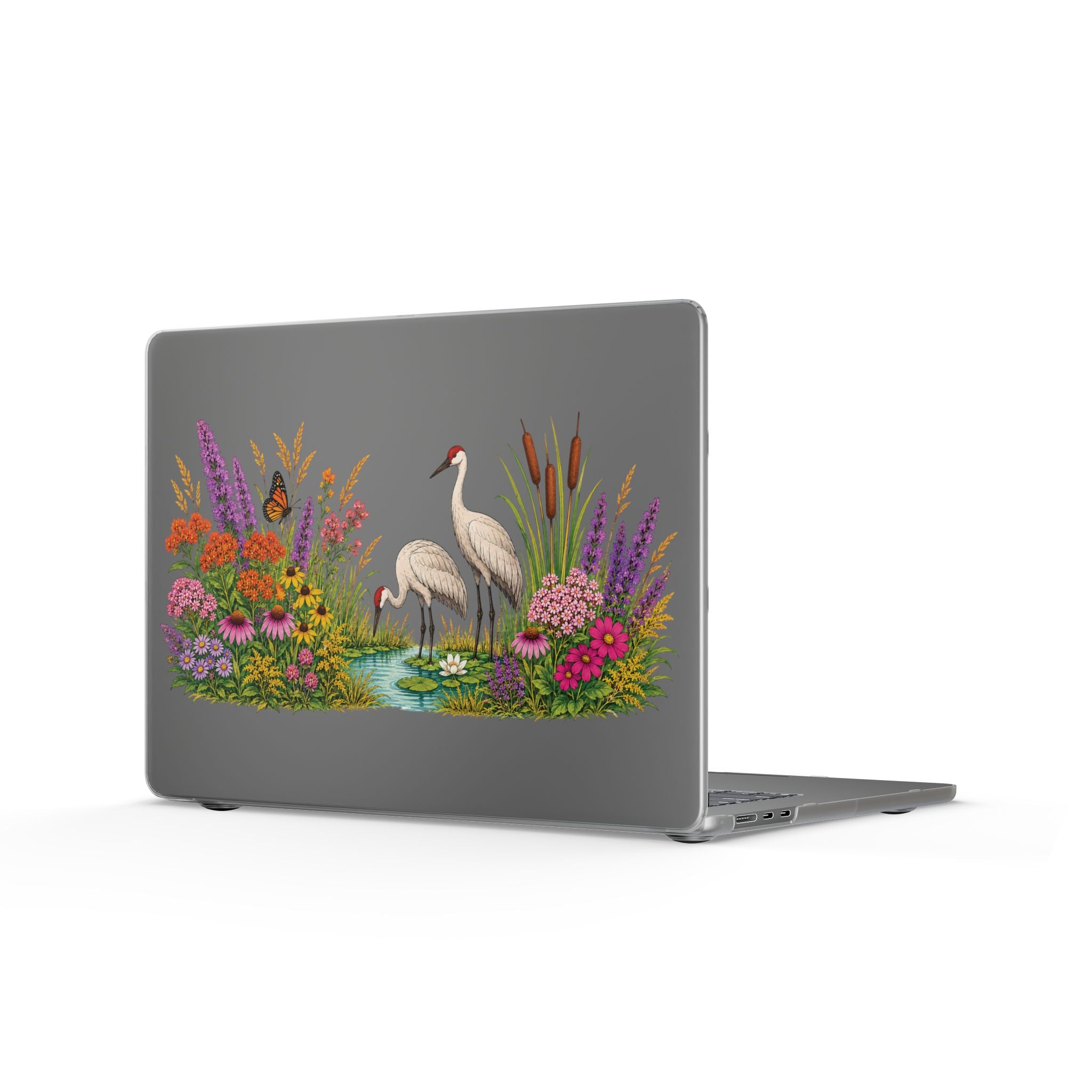 Midwest Prairie & Sandhill Crane Matte MacBook Case
