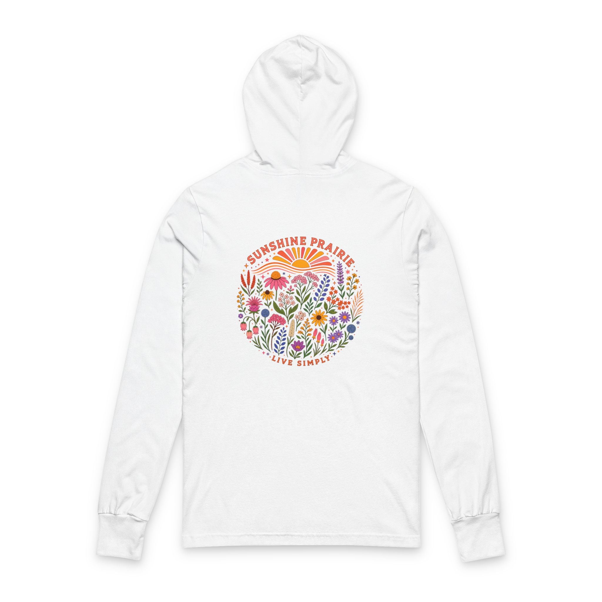 Sunshine Prairie Bursting Scene Unisex Hooded Long Sleeve Tee