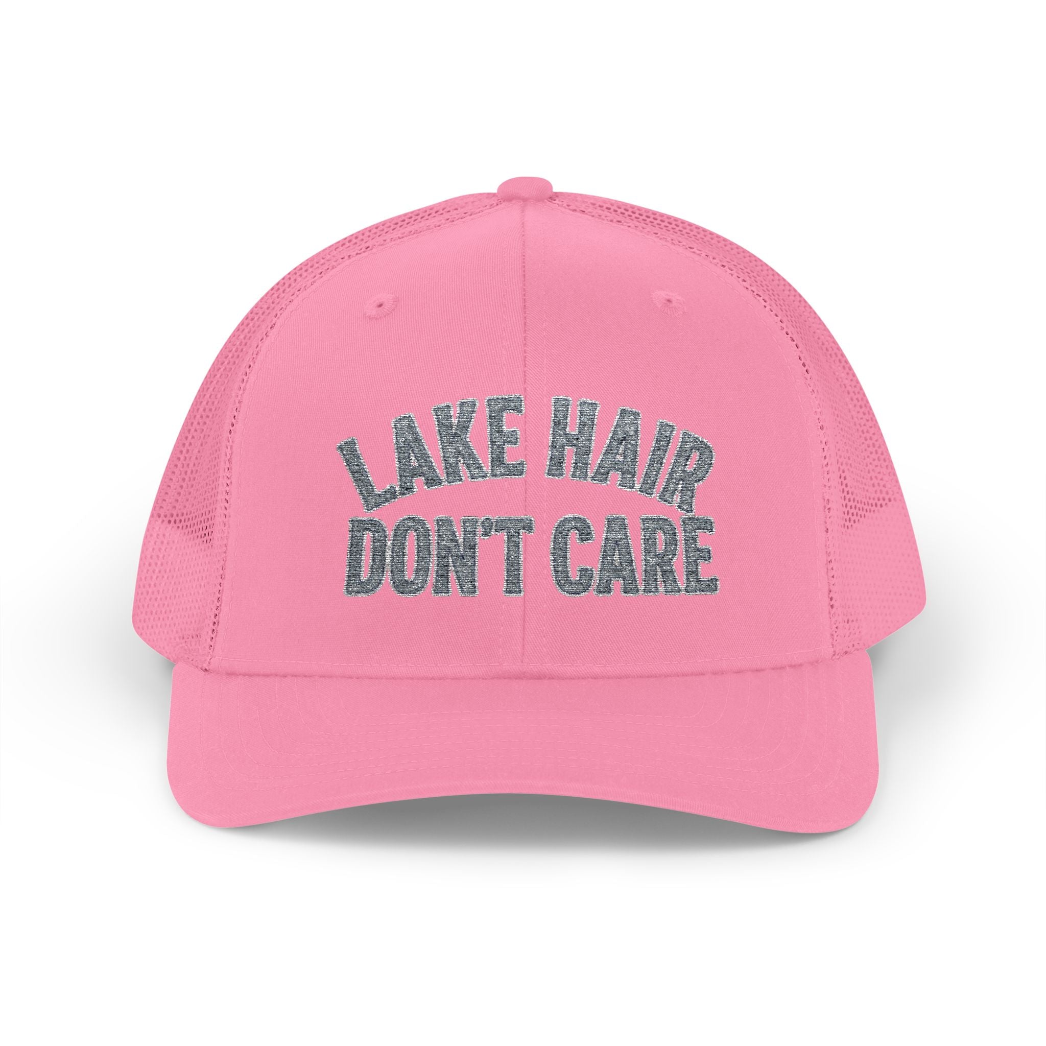 Lake Hair Don’t Care Trucker Cap — Casual Summer Snapback Hat for Lake Days