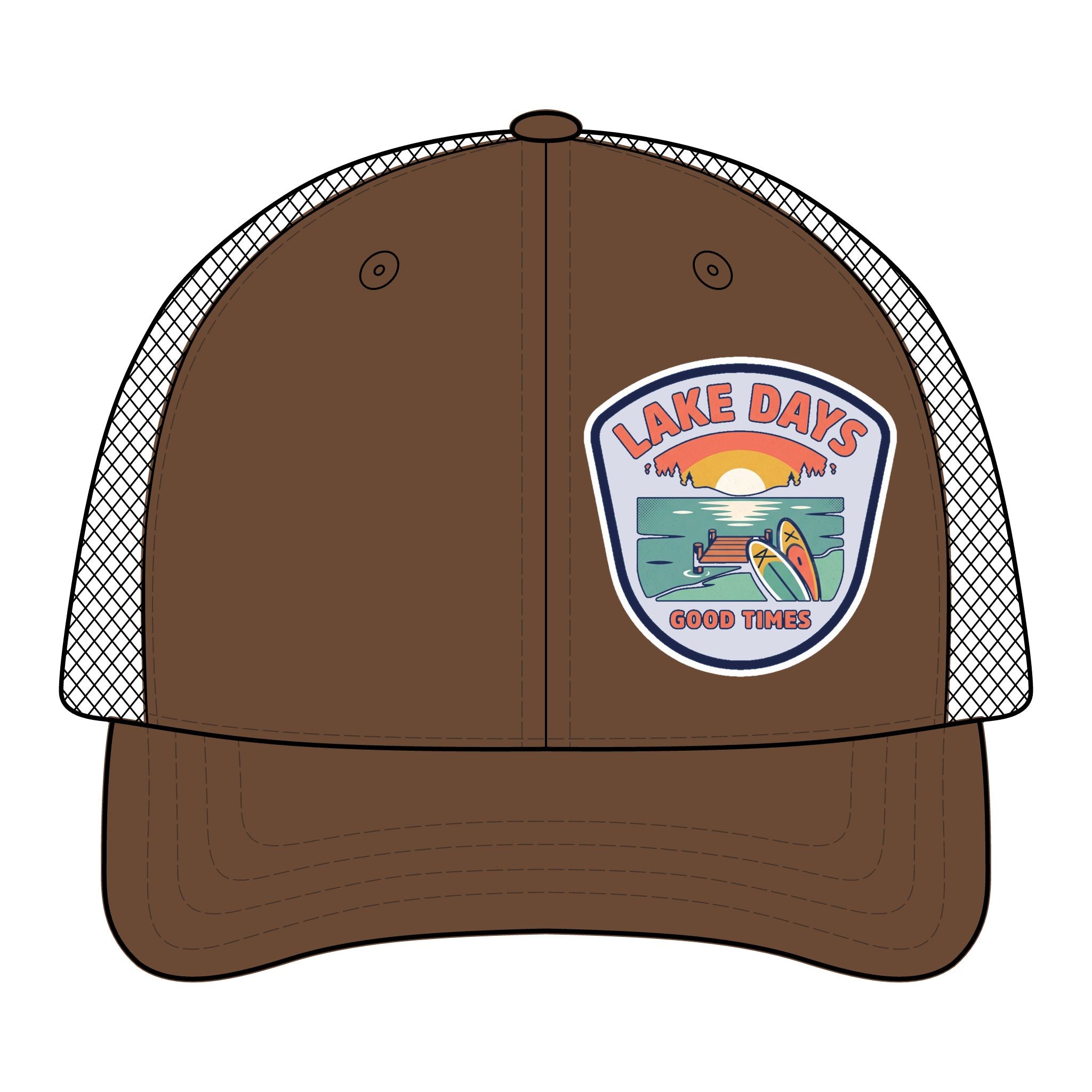 Lake Days Trucker Hat — 'Lake Days Good Times' Mesh Cap