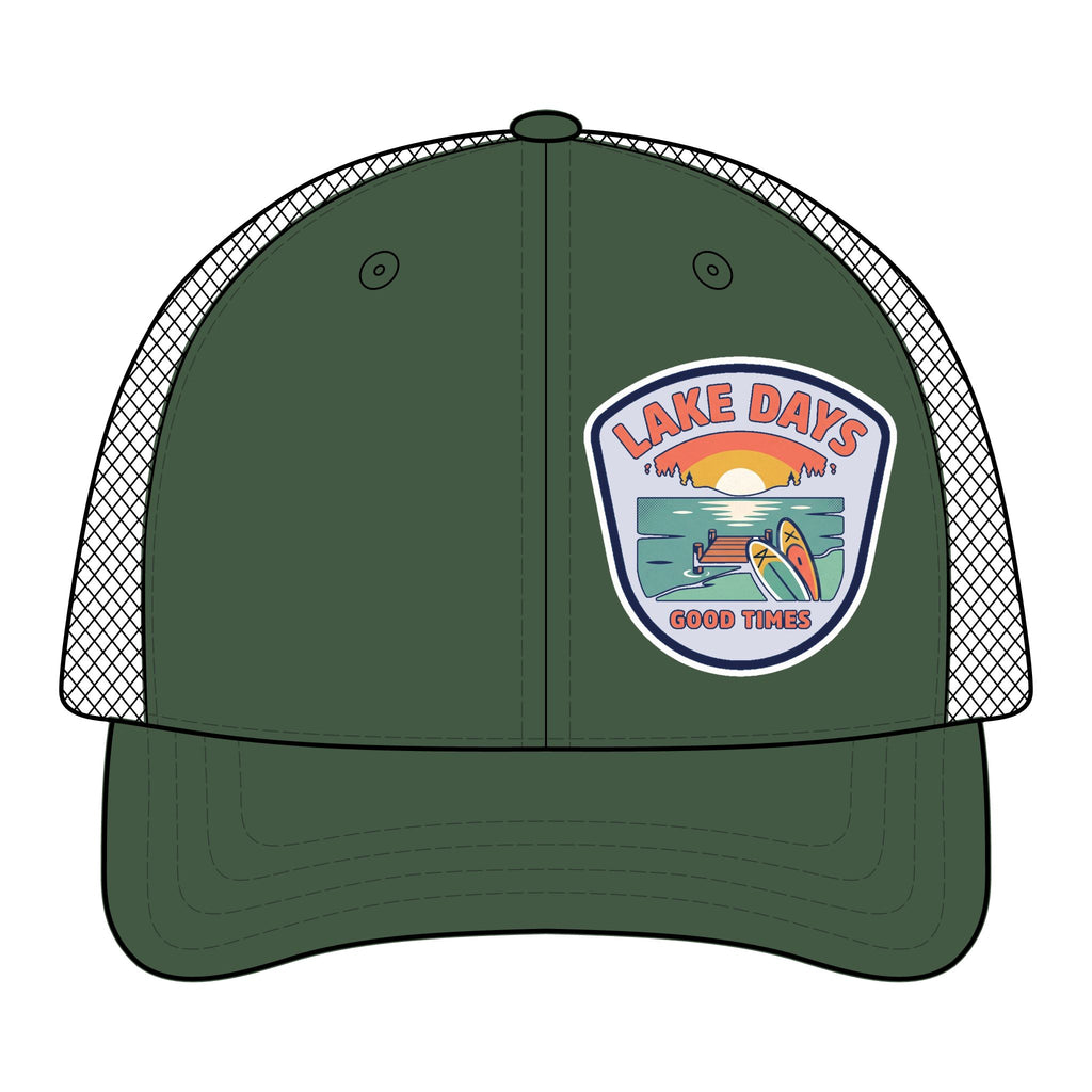 Lake Days Trucker Hat — 'Lake Days Good Times' Mesh Cap