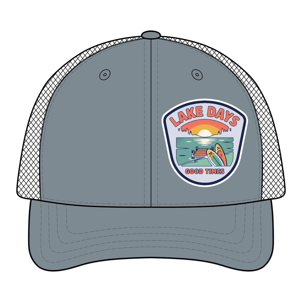Lake Days Trucker Hat — 'Lake Days Good Times' Mesh Cap