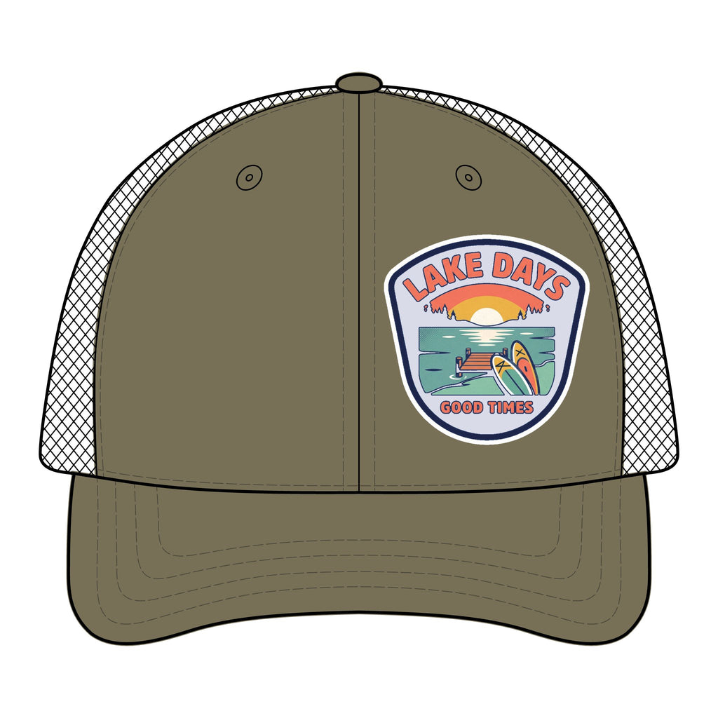 Lake Days Trucker Hat — 'Lake Days Good Times' Mesh Cap