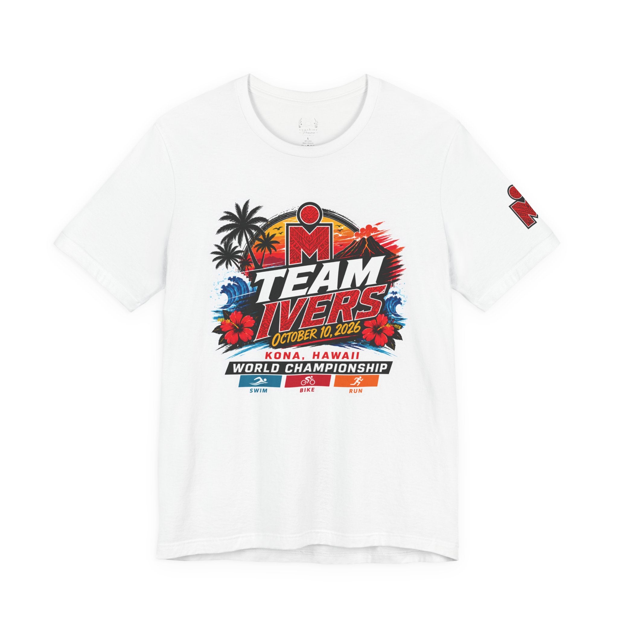 Team Ivers Kona World Championship Tee – Ironman-Inspired Tropical Race Shirt