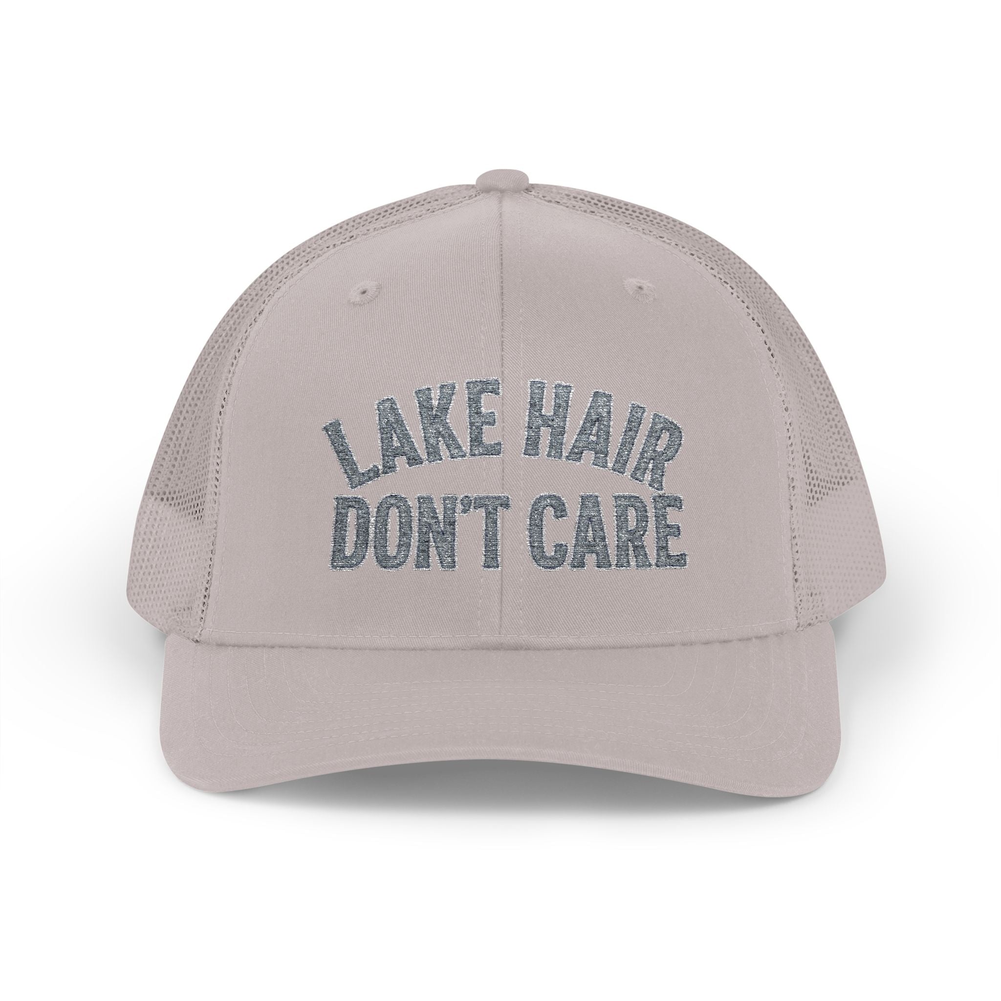Lake Hair Don’t Care Trucker Cap — Casual Summer Snapback Hat for Lake Days