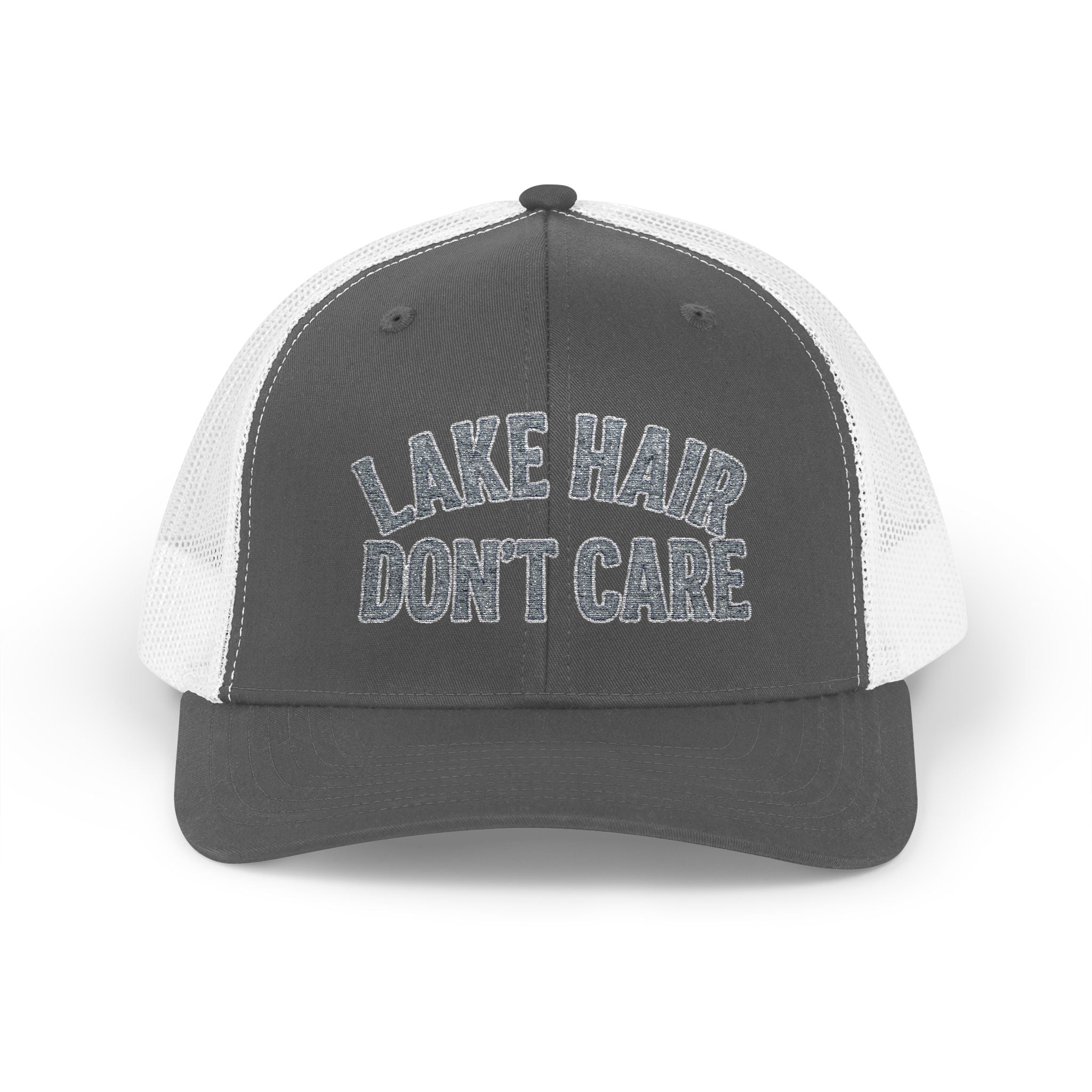 Lake Hair Don’t Care Trucker Cap — Casual Summer Snapback Hat for Lake Days