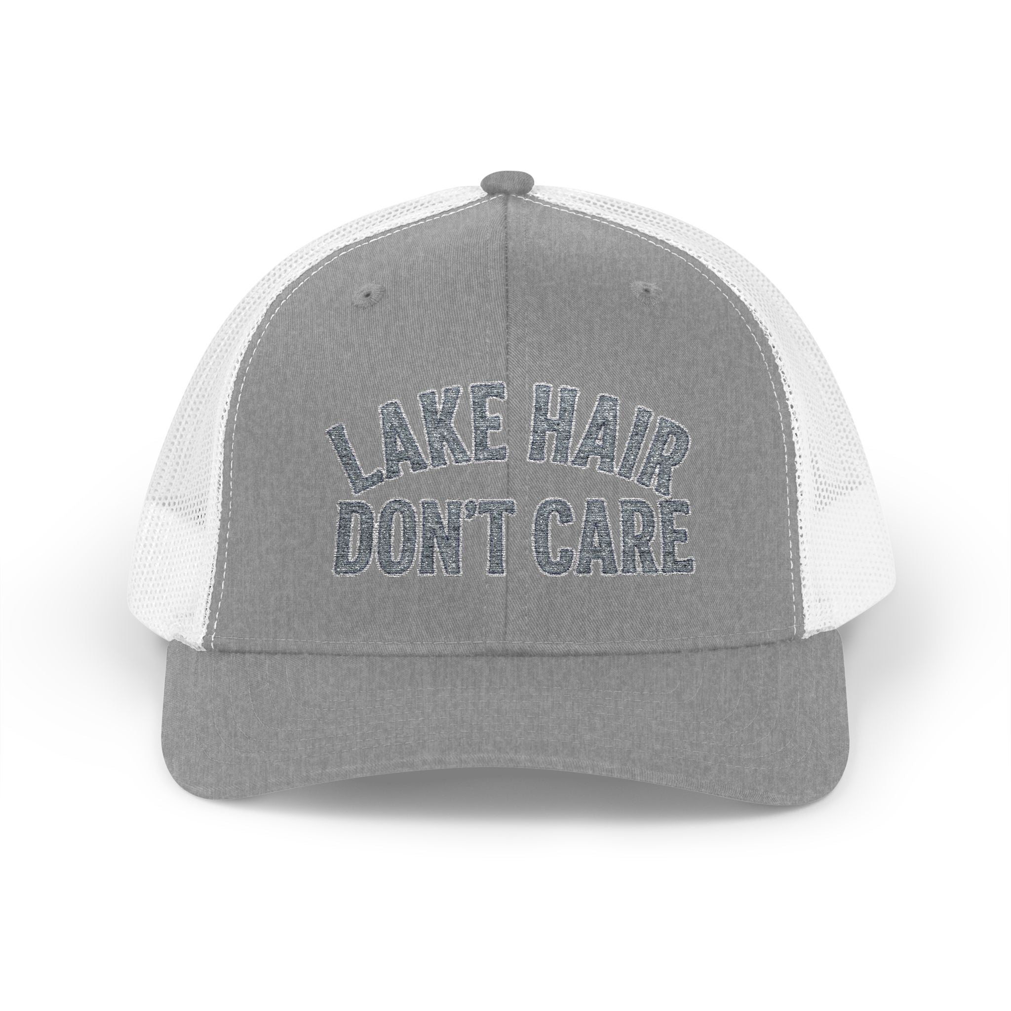 Lake Hair Don’t Care Trucker Cap — Casual Summer Snapback Hat for Lake Days
