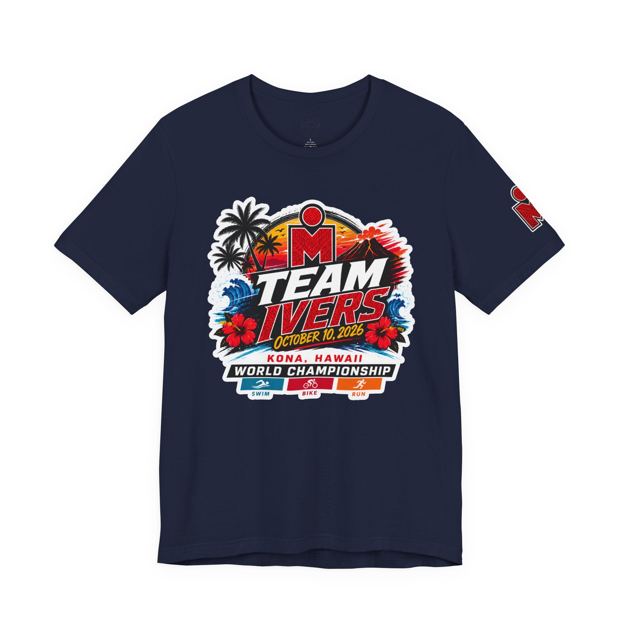 Team Ivers Kona World Championship Tee – Ironman-Inspired Tropical Race Shirt