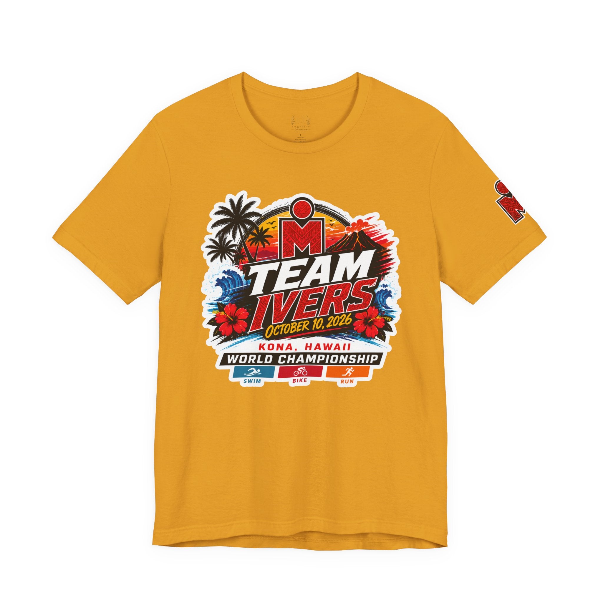 Team Ivers Kona World Championship Tee – Ironman-Inspired Tropical Race Shirt