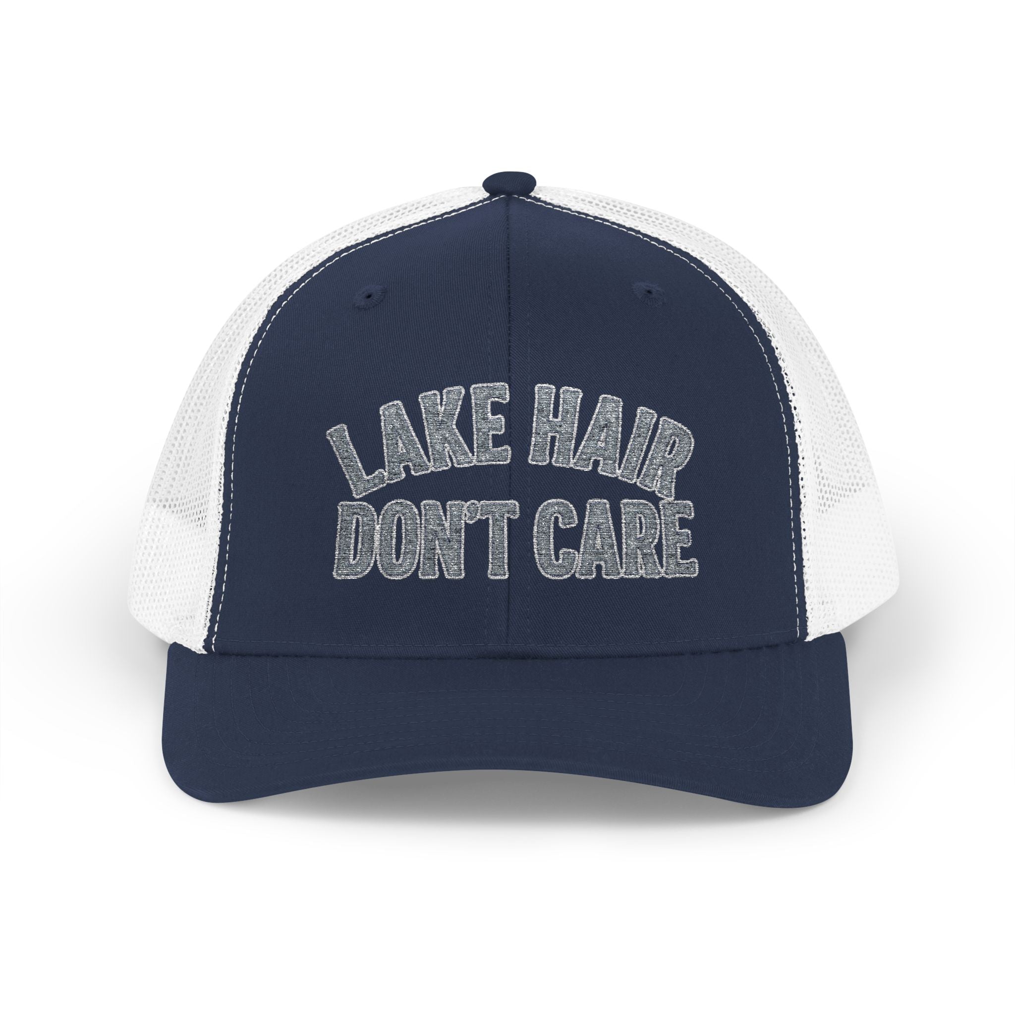 Lake Hair Don’t Care Trucker Cap — Casual Summer Snapback Hat for Lake Days