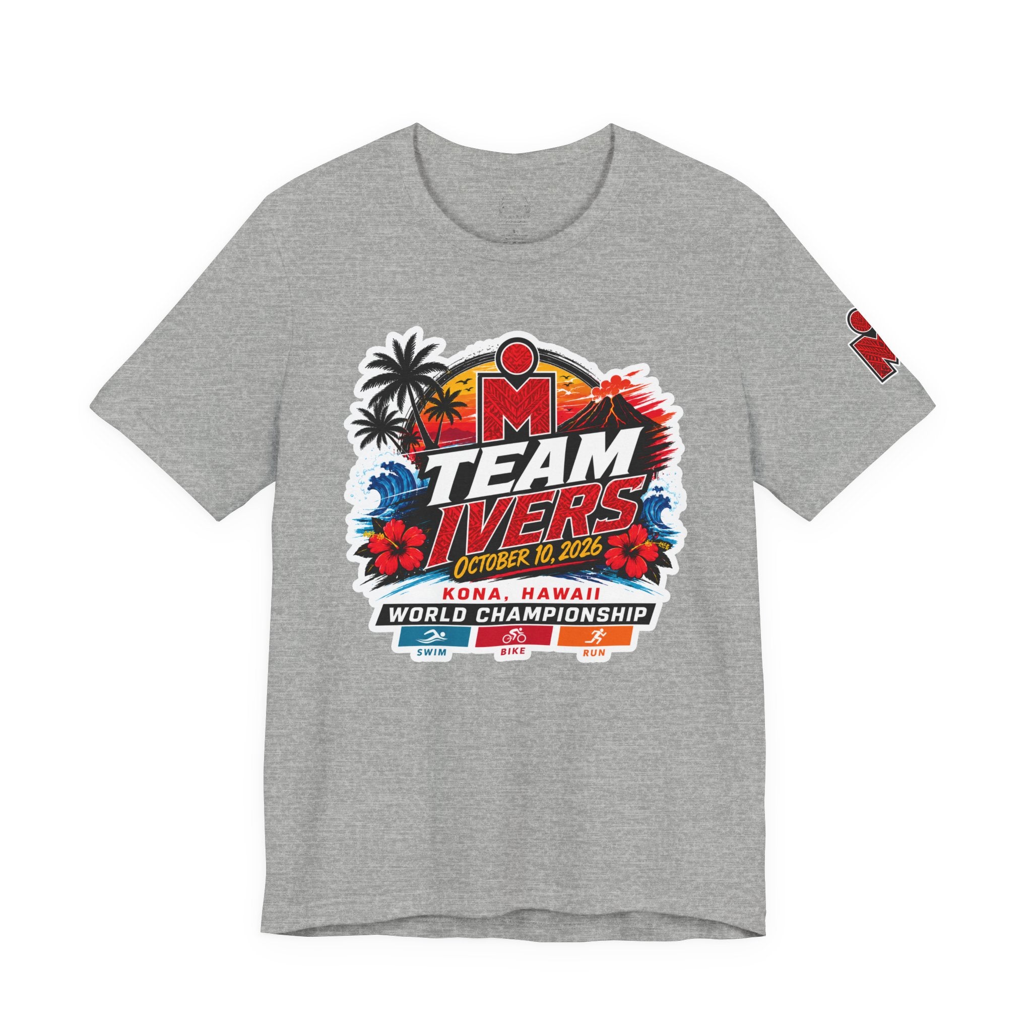 Team Ivers Kona World Championship Tee – Ironman-Inspired Tropical Race Shirt