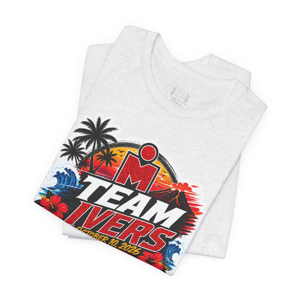 Team Ivers Kona World Championship Tee – Ironman-Inspired Tropical Race Shirt