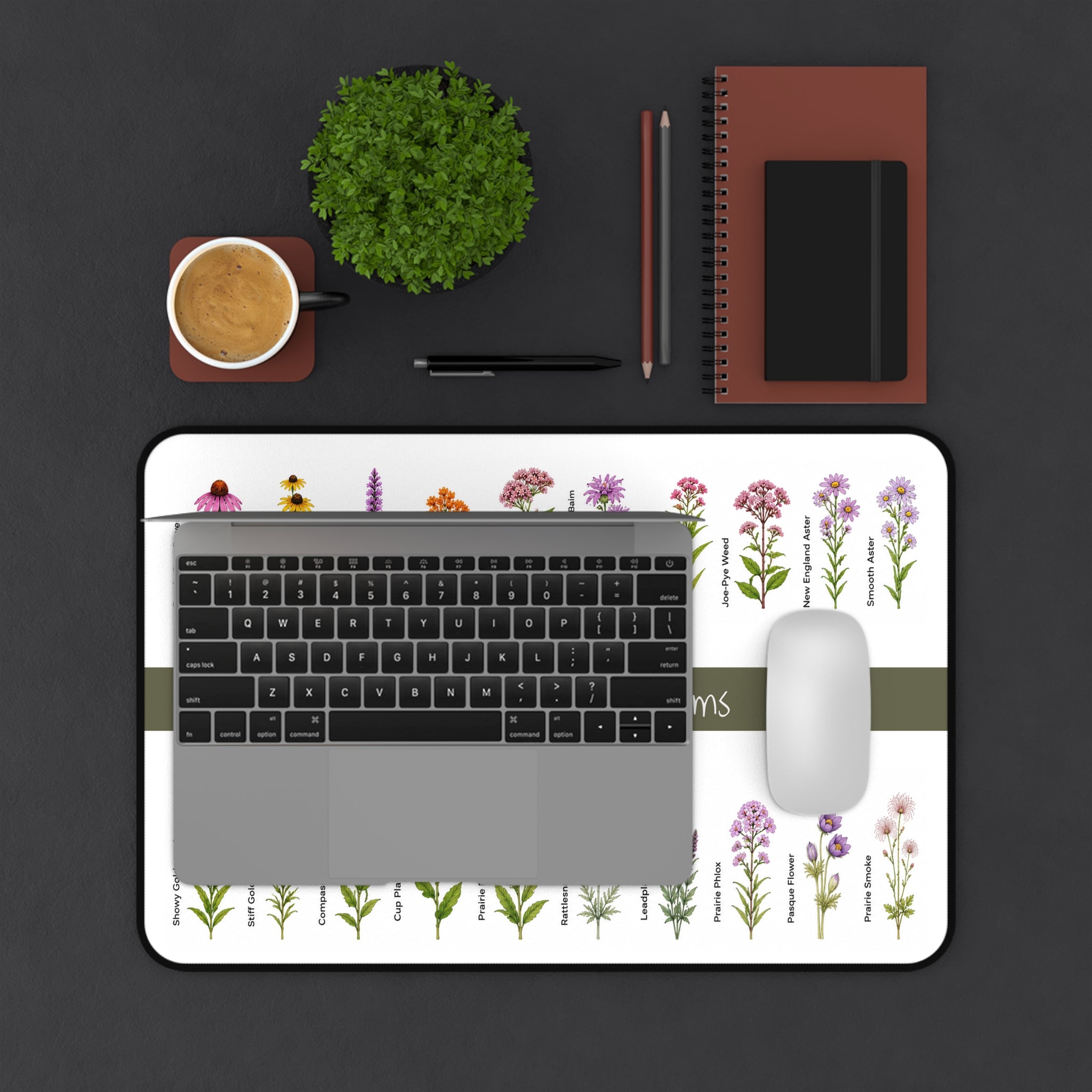Midwest Prairie Blooms Floral Desk Mat