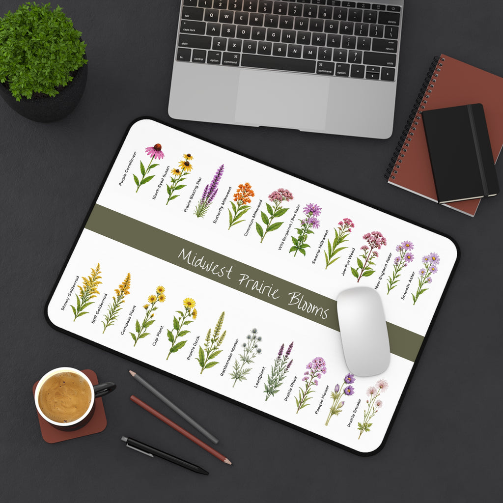 Midwest Prairie Blooms Floral Desk Mat