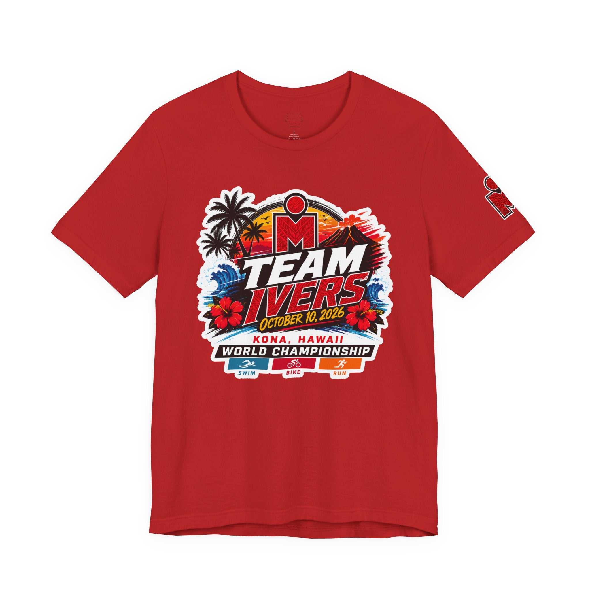 Team Ivers Kona World Championship Tee – Ironman-Inspired Tropical Race Shirt