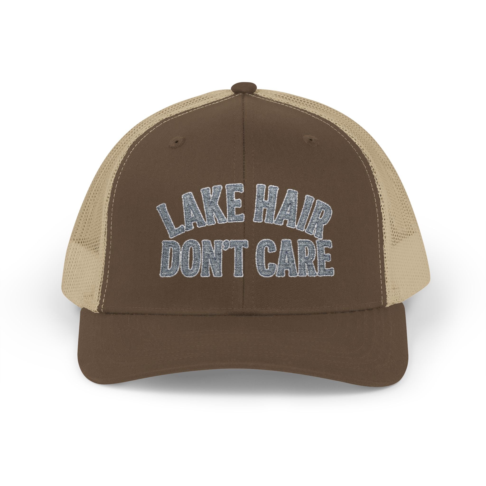 Lake Hair Don’t Care Trucker Cap — Casual Summer Snapback Hat for Lake Days