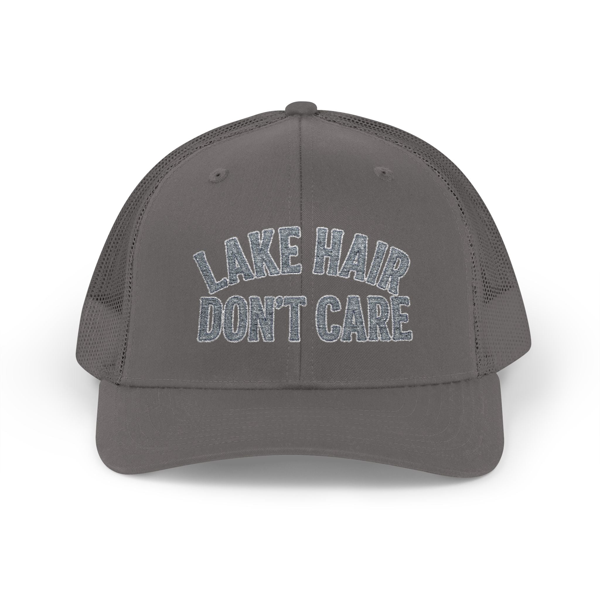 Lake Hair Don’t Care Trucker Cap — Casual Summer Snapback Hat for Lake Days