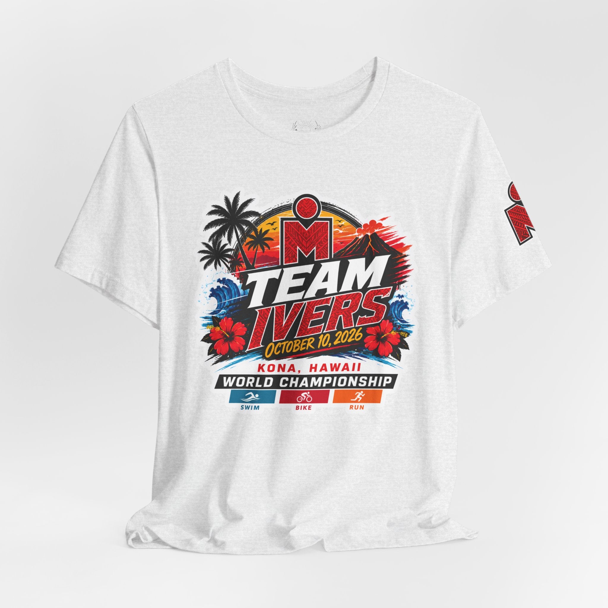Team Ivers Kona World Championship Tee – Ironman-Inspired Tropical Race Shirt