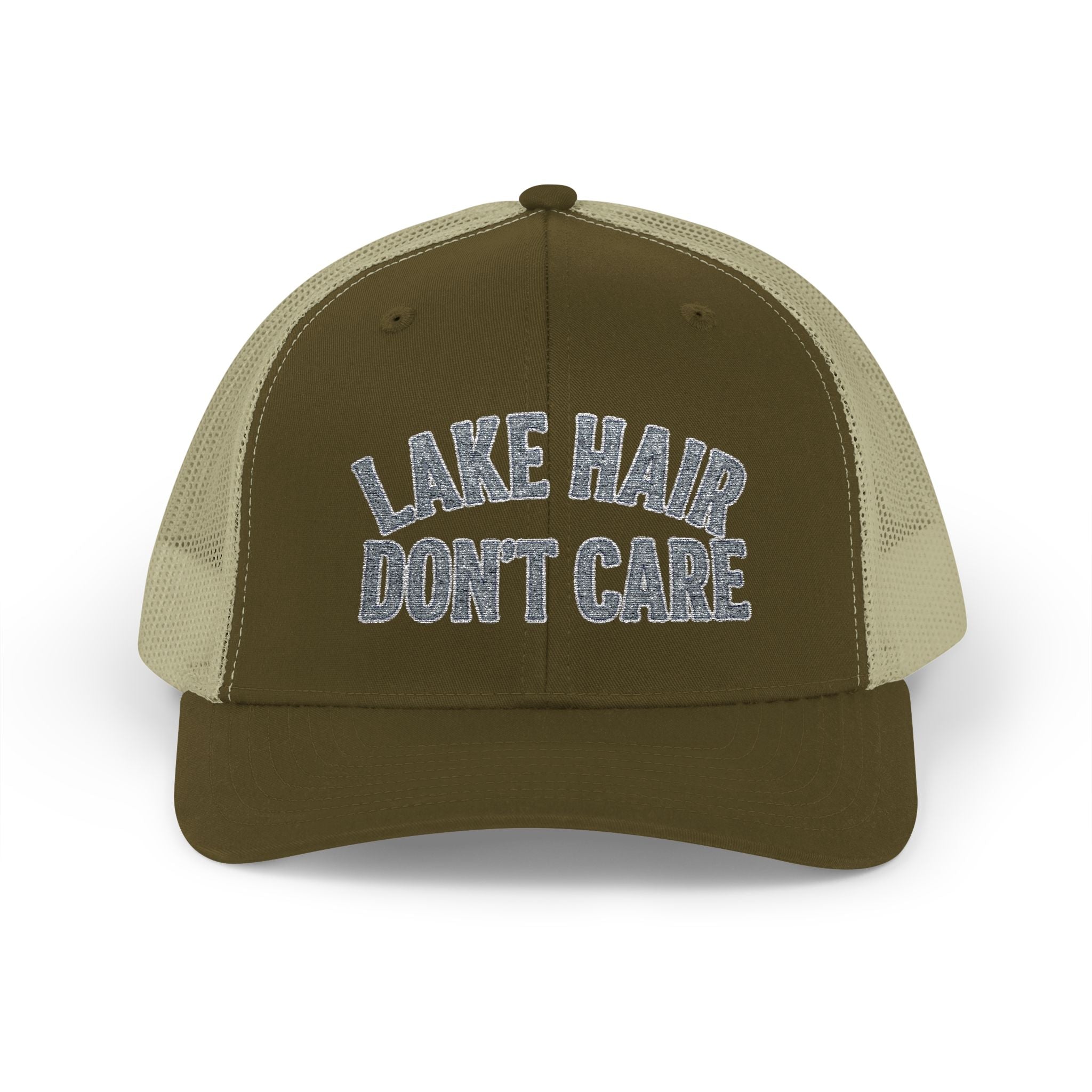 Lake Hair Don’t Care Trucker Cap — Casual Summer Snapback Hat for Lake Days