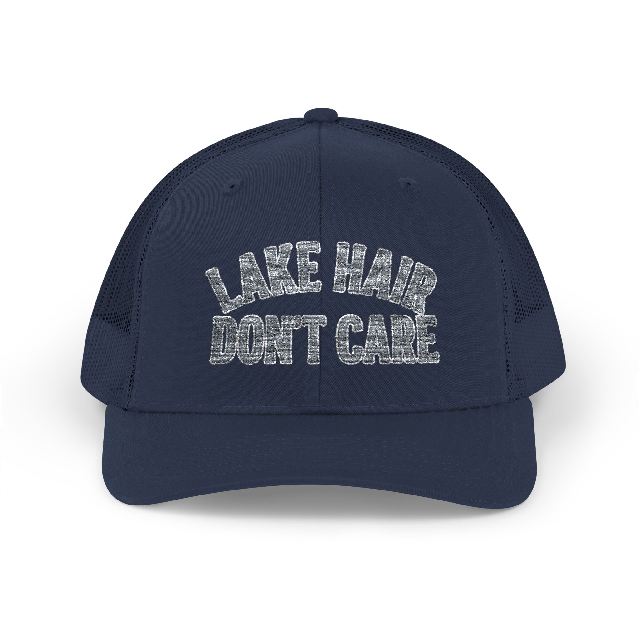 Lake Hair Don’t Care Trucker Cap — Casual Summer Snapback Hat for Lake Days