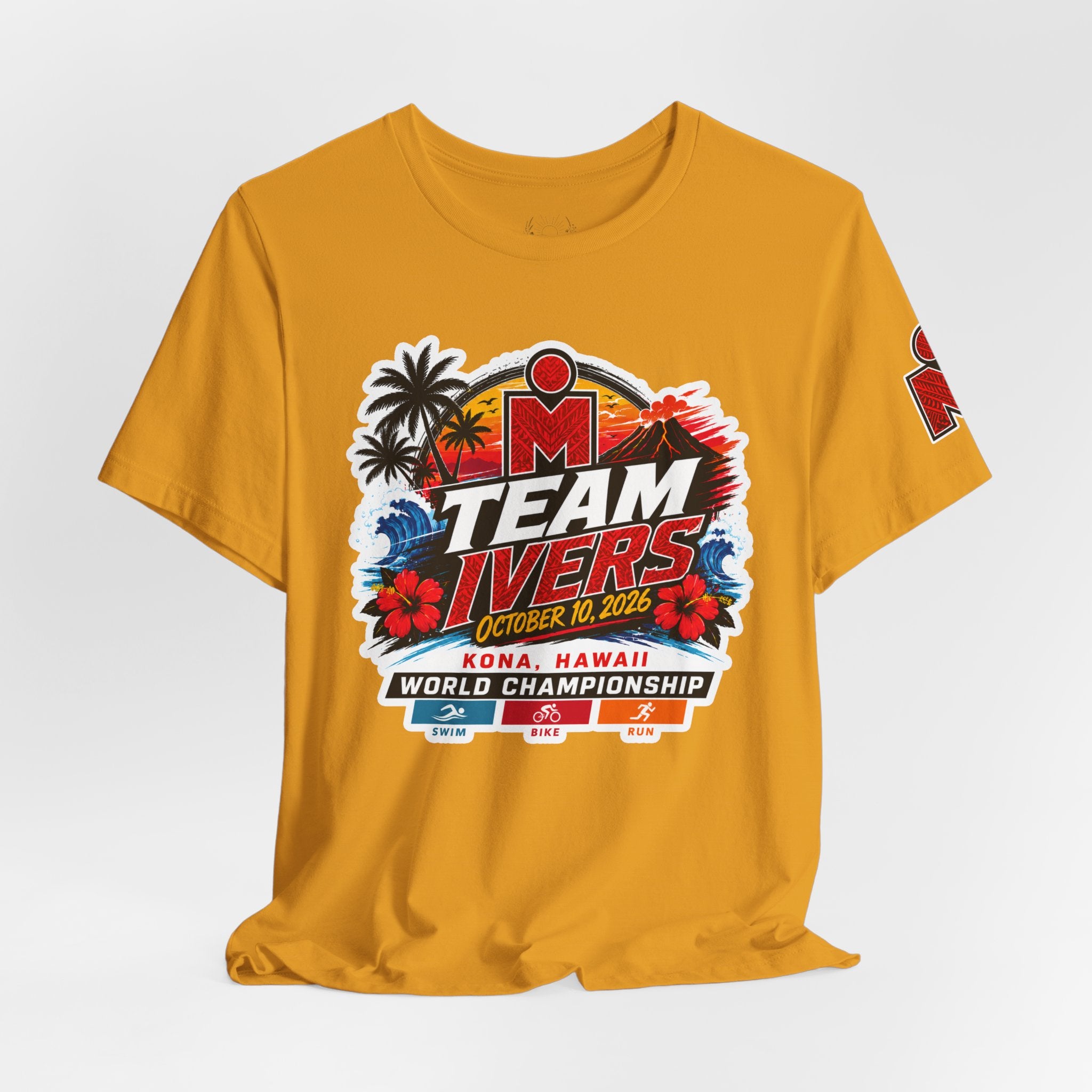 Team Ivers Kona World Championship Tee – Ironman-Inspired Tropical Race Shirt