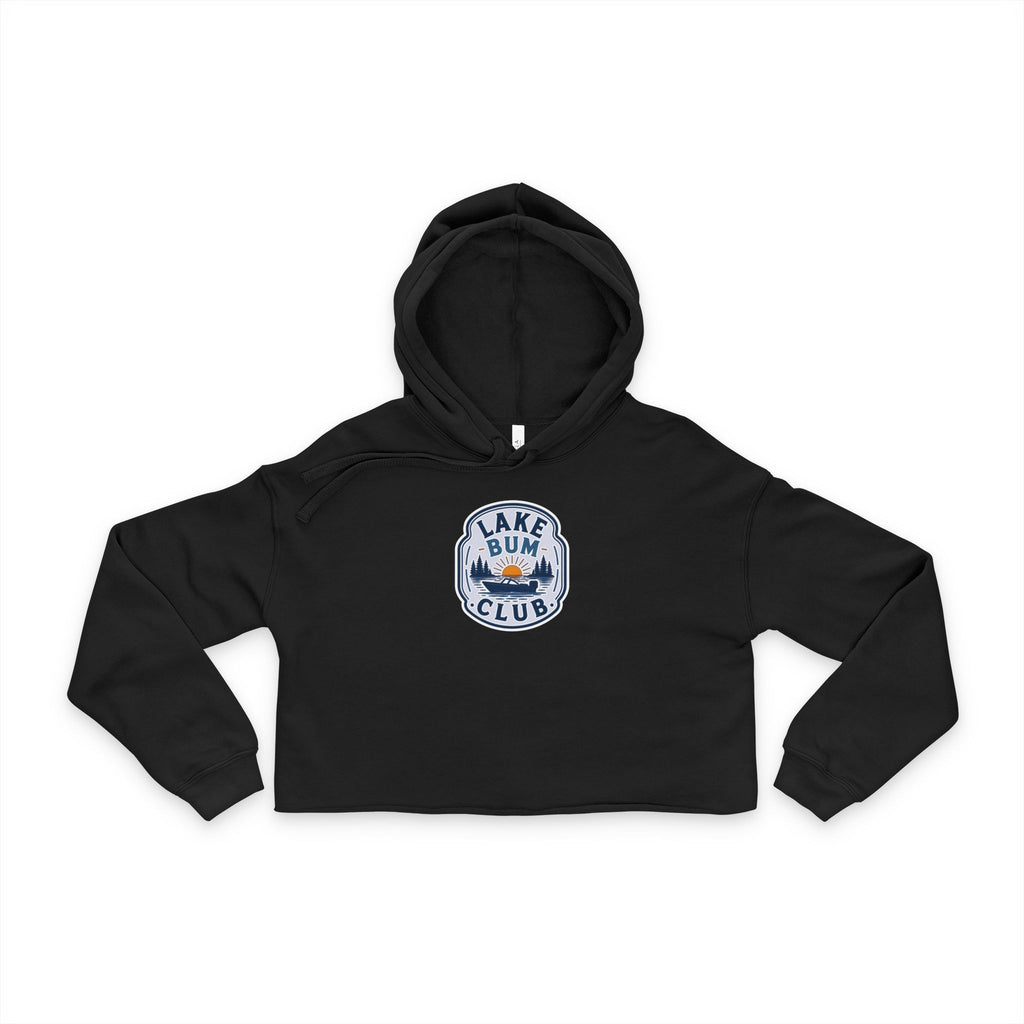 Lake Bum Club Cropped Hoodie — Women's Casual Lake Life Pullover