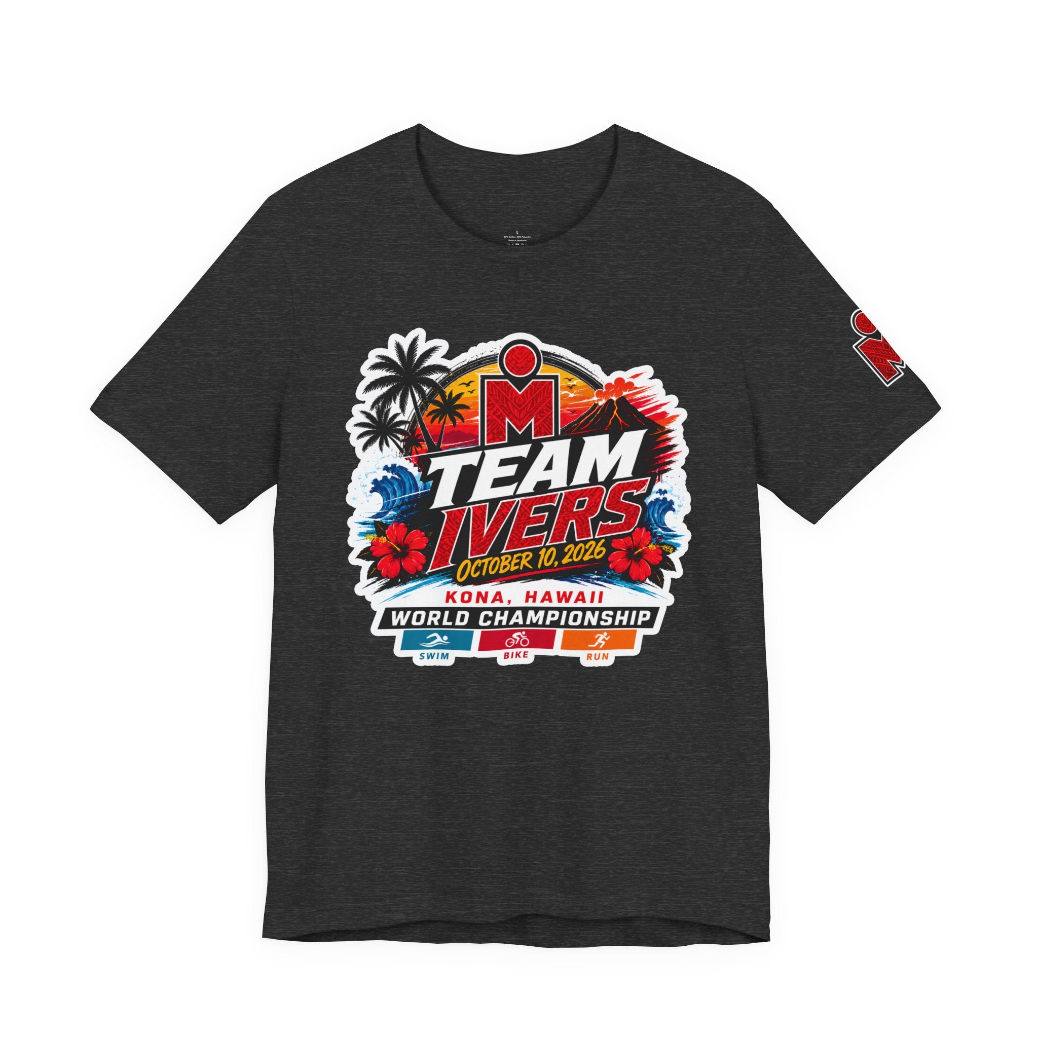 Team Ivers Kona World Championship Tee – Ironman-Inspired Tropical Race Shirt