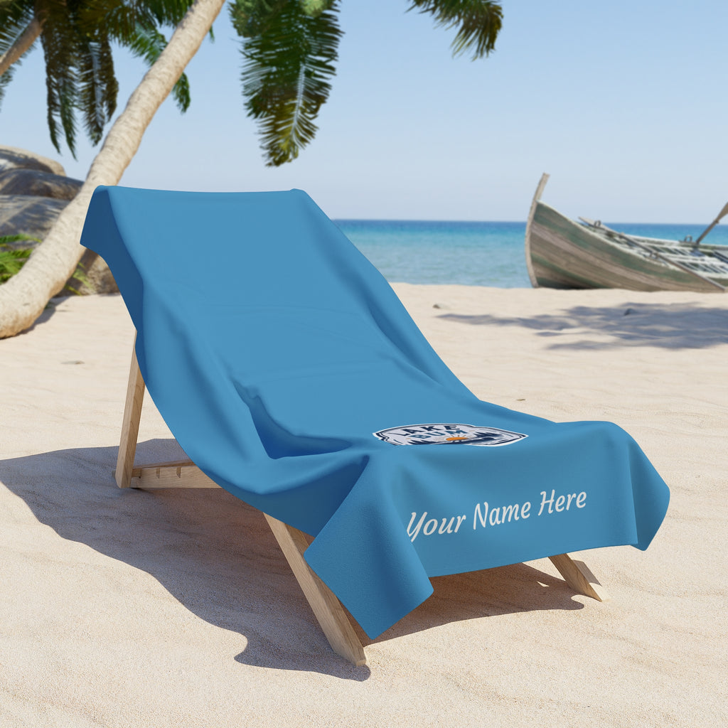 Customizable Lake Bum Beach Towel