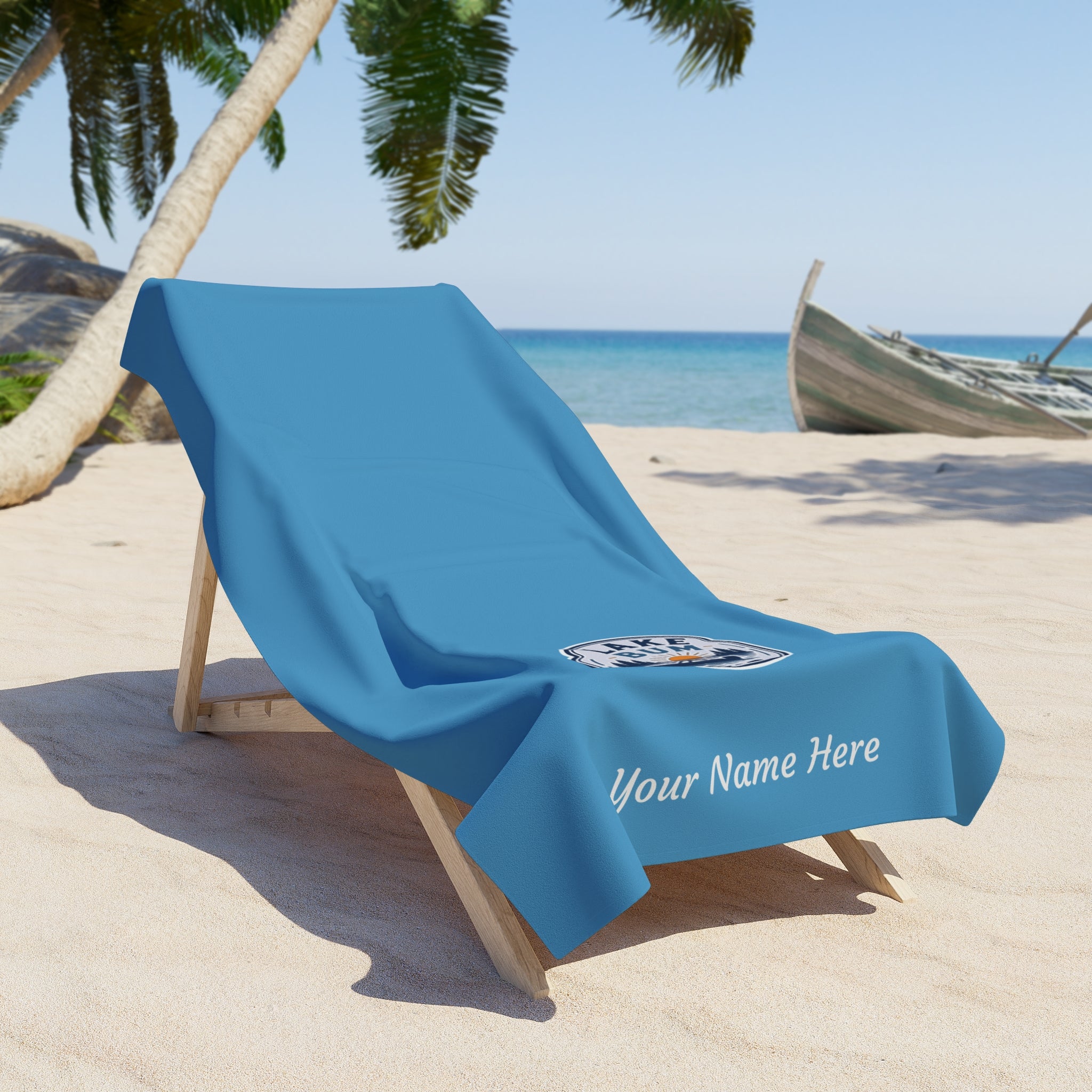 Customizable Lake Bum Beach Towel